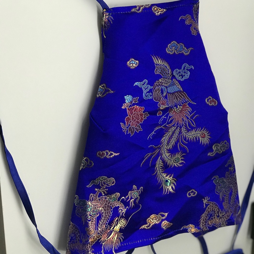 🍒/royal blue backless crop